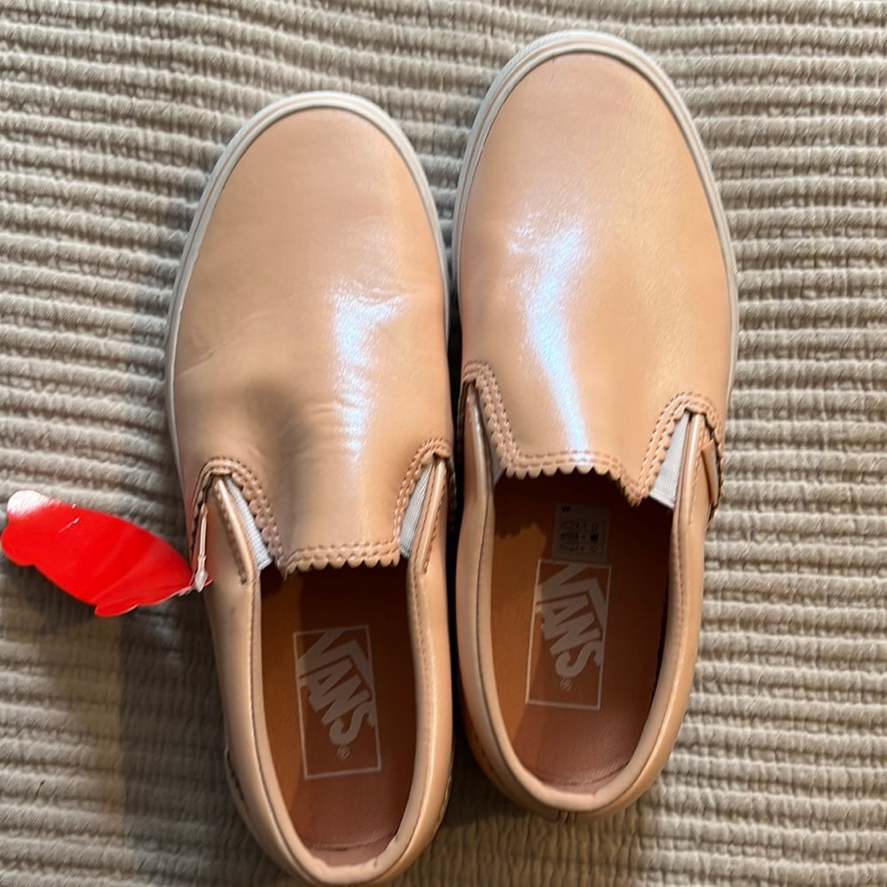 Brand new with tags pink van slip ons size 7.5